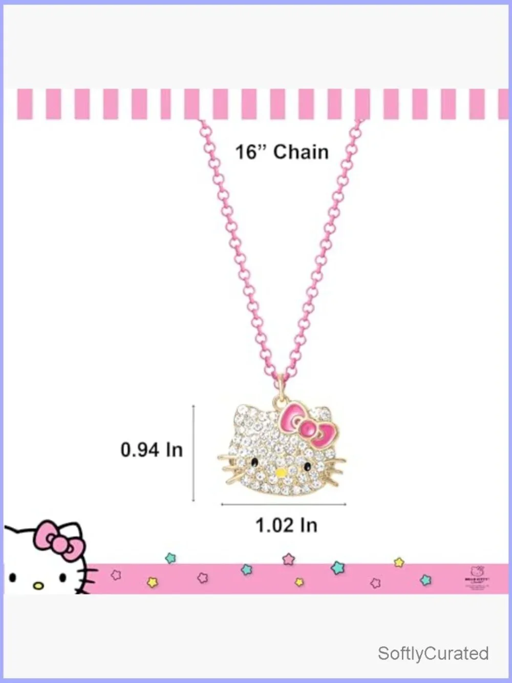 Pave Crystal Pendant Necklace 16-19